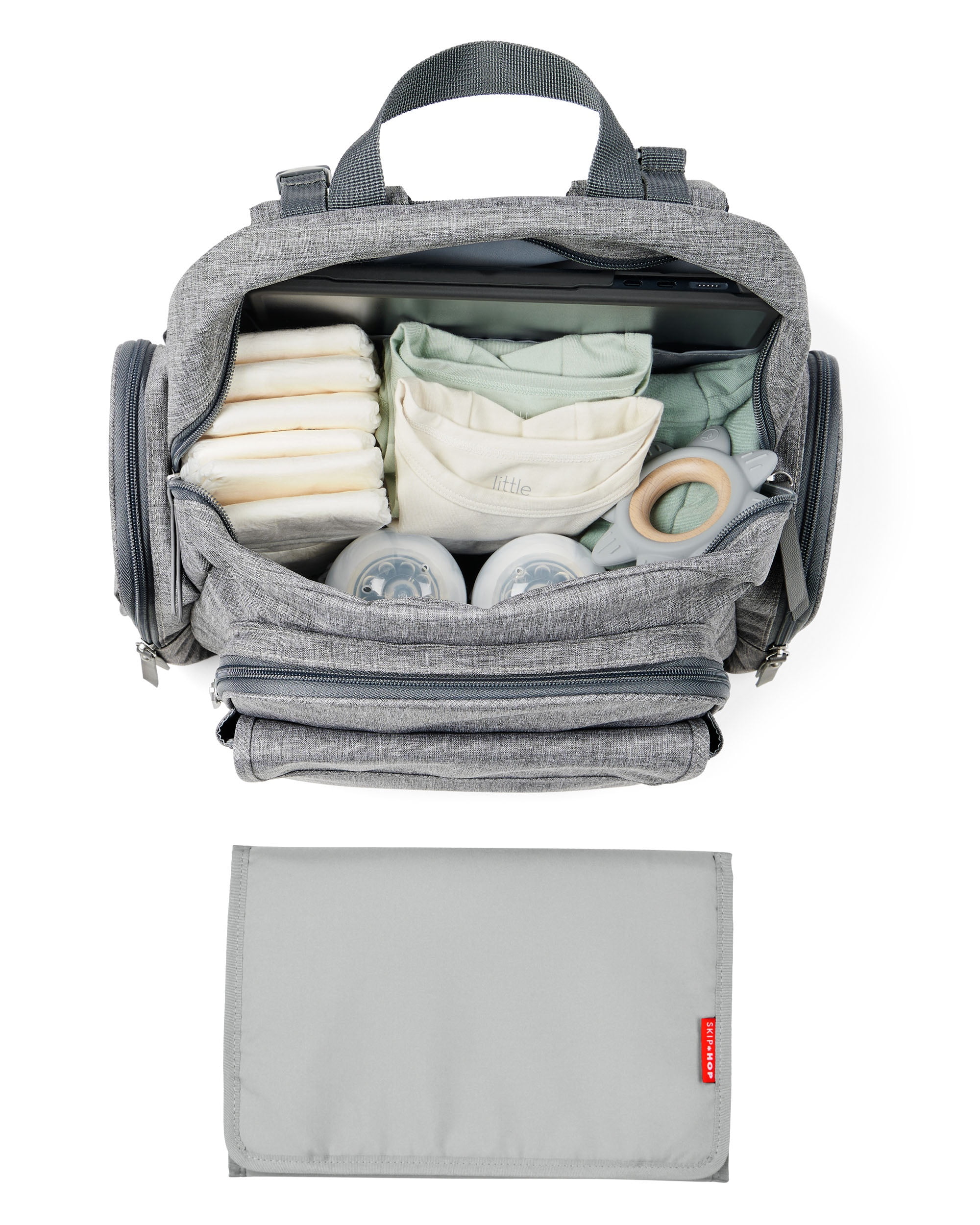Skip Hop Luna Diaper Backpack, Heather Grey