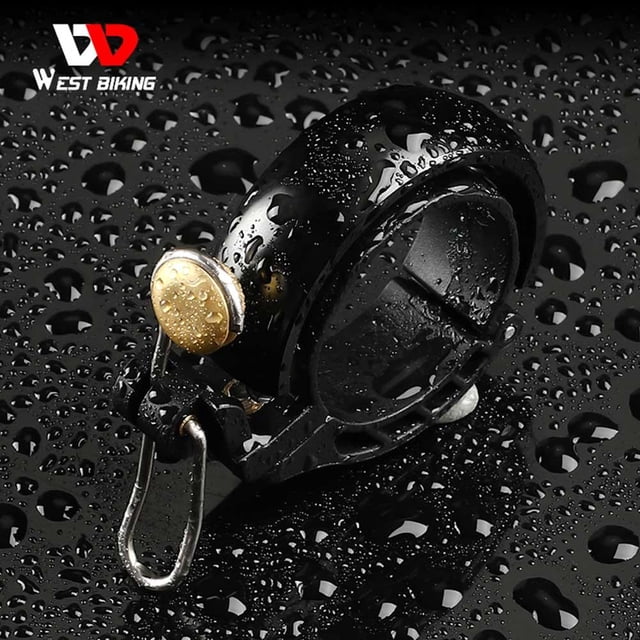 WEST BIKING MTB Bike Safety Loud Horn Bicicleta Manillar Ring Bell (Negro)
