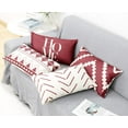 thumbnail image 6 of Decorative Set of 4 Lumbar Throw Pillow Covers 12x20 in for Sofa Couch, Red and White Square Outdoor Accent Pillows Cover Case for Cushions Bed and Living Room Farmhouse Decoration (Red 013050), 6 of 7