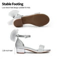 thumbnail image 4 of DREAM PAIRS Girls Sandals Low Heel Dress Pump Ankle Strap Interchangeable Bow Flower Wedding Party Shoes for Little Kid/Big Kid, 4 of 6