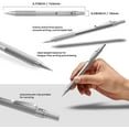 thumbnail image 5 of Nicpro 5 Pcs Metal Mechanical Pencils Set, Artist Drafting Pencil 0.5 & 0.7 & 0.9mm & 2Pcs 2mm Graphite Lead Holder(4B 2B HB 2H) with Lead Refills, Erasers - Silver, 5 of 7