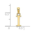thumbnail image 3 of Diamond2Deal 14K Yellow Gold Block Letter I Initial Pendant for Women, 3 of 6