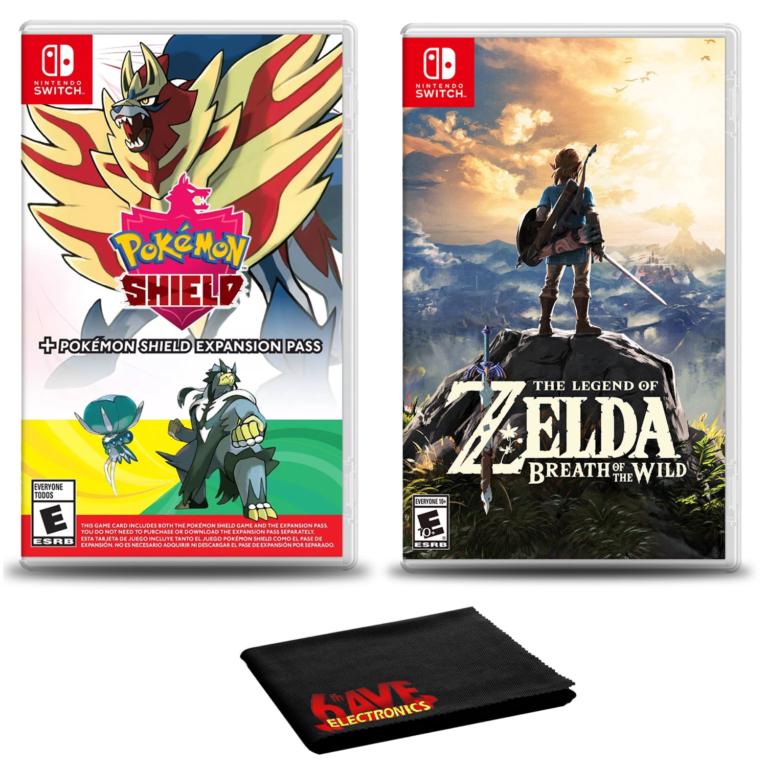 Pokemon Shield & Expansion Pass Switch Game Bundle + Legend of Zelda