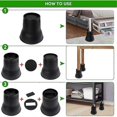 thumbnail image 2 of 4pcs Bed Risers 6 Inch Heavy Duty Round Furniture Risers For Bed Desk Table Sofa Couch Bed Lifts Ri, 2 of 5
