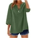 thumbnail image 1 of Vestidos Casuales Para Mujer, Blusas De Mujer De Moda Blusa informal de moda para mujer, con cuello en V, manga 3/4 y botones decorativos, 1 of 6