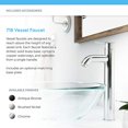 thumbnail image 5 of Polaris 640-TQ-718-C Turquoise Chrome Salle de Bain 718 Récipient Robinet Ensemble, 5 of 5