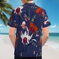 thumbnail image 6 of High Quality Hawaiian Shirts for Men Short Sleeve Aloha Beach Shirt Floral Summer Casual Button Down Shirts Blouses UKKZB8, 6 of 7