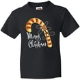 thumbnail image 3 of Inktastic Merry Christmas Red and Gold Candy Cane Youth T-Shirt, 3 of 5