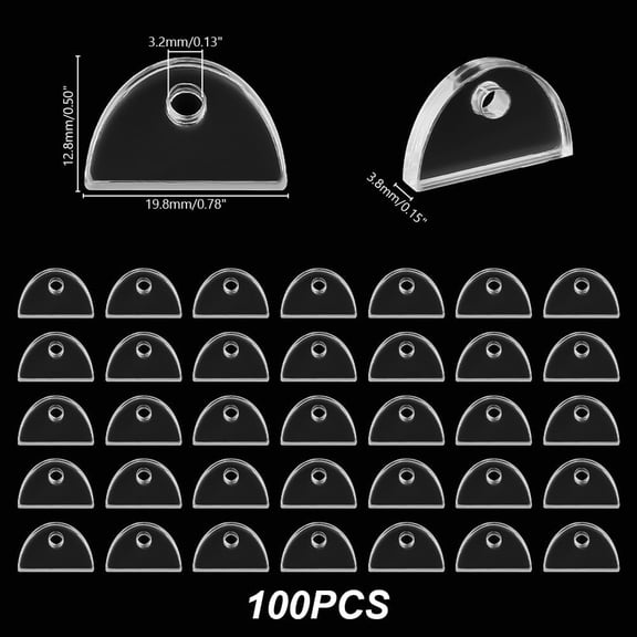 1set 100pcs Beads for Pens Clear Focal & Spacer Acrylic Pendants for Beadable Pen Kits & Jewelry Making Supplies