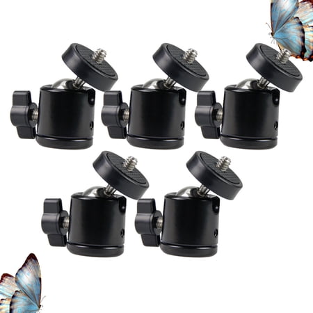 RENACLIPY 5Pcs Lightweight Camera Spherical Head with 1 4 Screw for Tripod Black