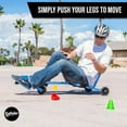 thumbnail image 4 of EzyRoller: Pro X - Aqua Blue - Ride-On Scooter, Cambering Motion, Pedal Free Cart, Hand Brakes, Extendable Frame, 220lb Capacity, Kids-Teens-Adults 9+, 4 of 8