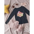 thumbnail image 3 of Cute Pink Cat W Flowers Long Sleeve Toddler -Image by Shutterstock,  4 Toddler, 3 of 4