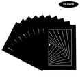thumbnail image 2 of Black Suede Acid Free 12x16 Picture Frame Mats with White Core Bevel Cut for 8x12 Pictures - Fits, 2 of 3