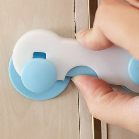 2 Packs Baby Safety Locks White Blue Baby Kids Box Drawer Cupboard