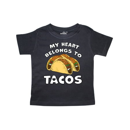 

Inktastic My Heart Belongs to Tacos Gift Toddler Boy or Toddler Girl T-Shirt