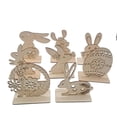 thumbnail image 3 of Conejito de Pascua de madera para pintar, conejito de Pascua de madera para hacer tú mismo, decoración de Pascua, decoración de Pascua, 3 of 3
