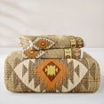 thumbnail image 5 of jejeloiu Rustic Tribal Twin Quilt Set,Vintage Print Twin Coverlet Set For Boys,Beige Yellow,2-Piece, 5 of 7