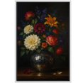thumbnail image 6 of Framed Canvas Print Still Life Flower Wall Art Vintage Botanical Decorative for Living Room Bedroom - 24"x36" WHITE, 6 of 8
