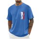 thumbnail image 1 of Tops para hombre, blusas y camisas de cuello redondo y manga corta para hombre, blusas casuales de cuello redondo con estampado de moda para hombre, blusas de cuello redondo y manga corta, camisas par, 1 of 5