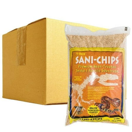 T-Rex Sani-Chips Premium Heat Treated Snake and Reptile Substrate BULK - 60 Quart - (6 x 10