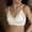 White, variant on Anti Sagging Bralette, Solid Color Satin Lace Seamless Wireless Bra, Breathable Soft Side Support Brassiere, Premium Comfort Lingerie for Ladies Daily Leisure Wear White XL