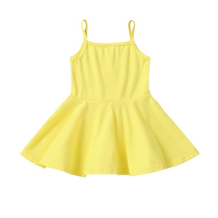 

Girls Solid Color Cotton Strap Dress Q637 Sizes Up to 4