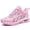 Pink, variant on Women's Breathable Mesh Running Sneakers, Fashion Lace Up Athletic Shoes for Workout