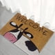 thumbnail image 4 of Decoración del hogar, alfombras, alfombras de baño, tapetes, alfombra, tapete de vaca para puerta de entrada del hogar, tapete antideslizante para entrada del baño, tapete absorbente y antideslizante, 4 of 4