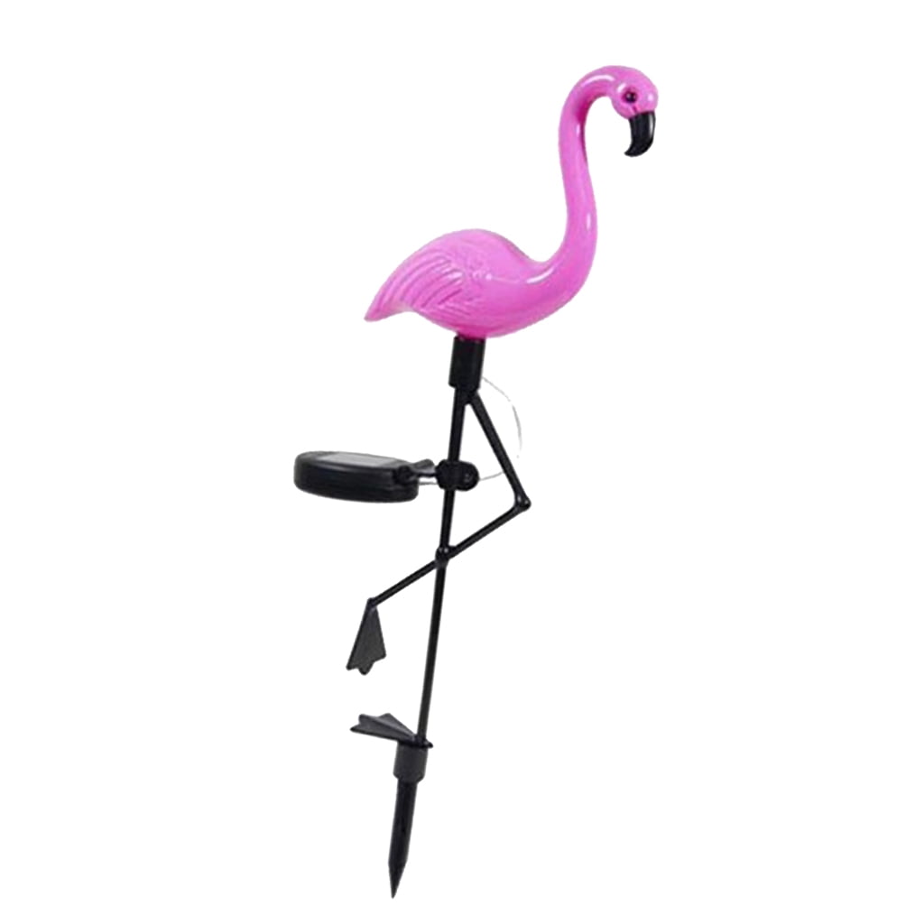 Solar Powered Flamingo Garden Stake Light Garden Statue Outdoor