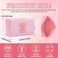 thumbnail image 2 of HSHDLDF Personalized Initial Letter Patch Makeup Bag Preppy Chenille Letter Cosmetic Pouch with Zipper Pink/Pink-Letter Z, 2 of 6