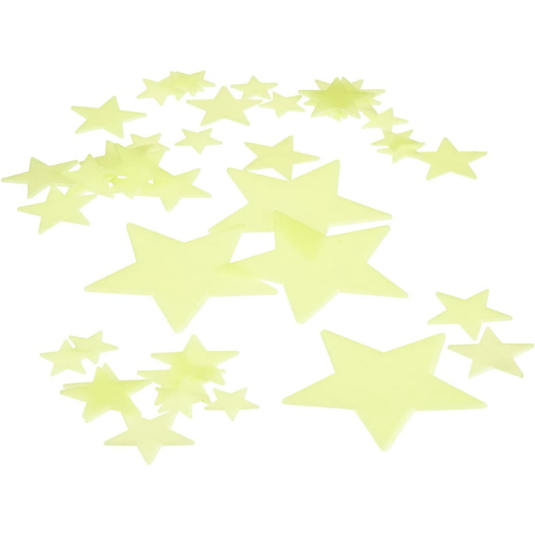 Glow in The Dark Stars for Ceiling or Wall Stickers - Glowing Wall Decals  Stickers Room Decor Kit - Glow Star Set and Solar System Decal for Kids  Bedroom Decoration 