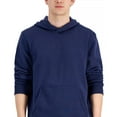 thumbnail image 3 of Ideology Mens Solid Fleece Hoodie, X-Large, Navy, 3 of 3