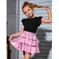 thumbnail image 2 of Falda Perfashion Metálica con Cintura Elástica y Volantes Rosa 6-7 años, 2 of 6