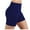 Navy, variant on Gym Shorts for Women High Waisted Tummy Control Cycling Shorts Women with Pockets Workout Sport Yoga Running Shorts Black M