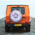 thumbnail image 6 of Pofeuu Round Snow Merry Christmas Print Spare Tire Wheel Cover for Car Truck SUV Camper Universal Fit Spare Tire Cover RV Spare Tire Covers-16 inch, 6 of 6