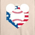 thumbnail image 3 of Disney - Mickey Baseball Flag Diamond - Women's Lightweight French Terry Long Sleeve Shirt, 3 of 5
