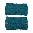 thumbnail image 3 of Yigetop Knit Headband Winter Cross Ear Warmer Head Wraps Headbands Side Buttons for Use Face Covering Winter Headband F One Size, 3 of 3