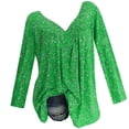 thumbnail image 1 of Pompotops Blouse à Manches Longues Col en V Imprimée pour Femmes Grande Taille Pull Tops Chemise Liquidation, 1 of 3