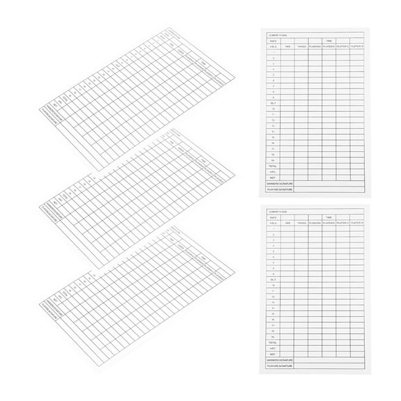 OUNONA  5 Pcs Golf Stats Cards Push Cart Accessories Scorecard