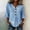 Sky Blue, variant on Oversized Tshirts for Women Elegant Blouse | Exquisite Print T Shirt | V Neck Sleeve 3/4 Sleeve Gray Summer Tops for Women