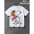 thumbnail image 2 of A Men's Short Sleeved T-Shirt With Line Graffiti Snoopy Pattern Print, Comfortable And Breathable, Suitable For Daily Wear In Spring And Summer., 2 of 8