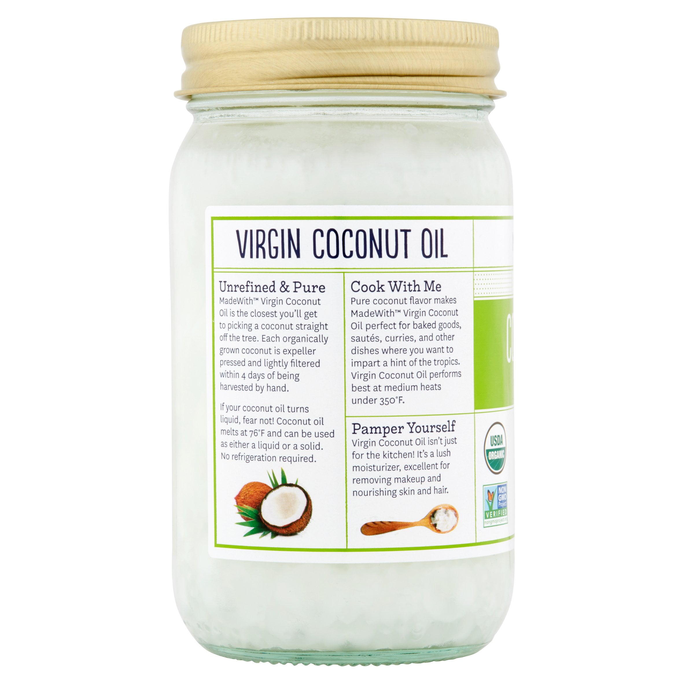 Made-With Virgin Coconut Oil, 14 fl oz, 6 pack