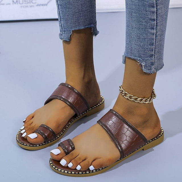 Novedad de verano, zapatos de mujer, sandalias informales con punta de zapatilla y borde de lentejuelas de Color sólido para mujer Wmkox8yii ytu9394