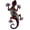 B, variant on GFHFHITJ Metal Gecko Wall Decor Lizard Garden Art Color Hanging Glass Sculpture for Indoor Outdoor Patio Fence