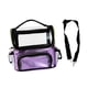 thumbnail image 3 of Bolsa de viaje para cosméticos, transparente, soporte para brochas de maquillaje, estuche de maquillaje profesional portátil de gran capacidad, estuch violeta, 3 of 9