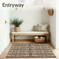 thumbnail image 3 of ODIKA 3'x5' Machine Washable Non-Slip Area Rug, Festive Evergreen Doormat Winter Holiday Welcome Entrance Decoration High Traffic Rug with Pad, Beige, 622173, 3 of 8