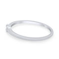 thumbnail image 4 of Round Cut Lab Grown Diamond Accent Solitaire Stackable Engagement Ring In 10K White Gold With IGI Certificate(0.07 Cttw,SI1-SI2 Clarity,G-H Color)-9.5, 4 of 8
