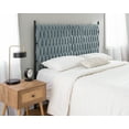 thumbnail image 7 of DeeHome Braided Matisse Queen Size Headboard in Black Metal and Blue Fabric by LumiSource, 7 of 7