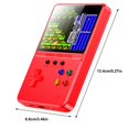 thumbnail image 4 of Injueey Equipo de consola de juegos, tamaño pequeño, función de banco de energía Vintage, máquina de juegos, dispositivo recreativo, Electrónica Rojo, 4 of 6