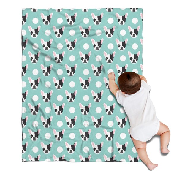 French Bulldog Blanket,Comfortable Soft Flannel Throw Blanket,All Season,Warm Lightweight Blankets for Sofa Bed Couch Living Room Chair,30"x40"(80x100cm)